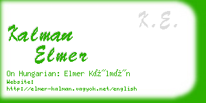 kalman elmer business card